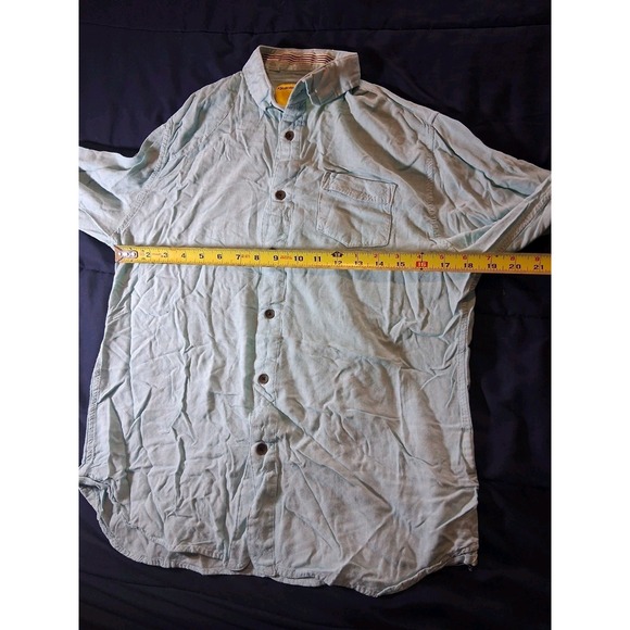 Descendants of Thieves Men's Button Down Long Sleeve Shirt Size M Blue - Picture 2 of 6